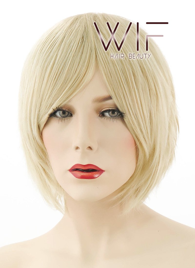 12" Short Layered Blonde Fashion Synthetic Hair Wig LQ14