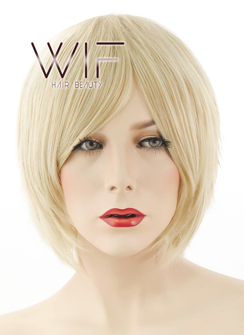 12" Short Layered Blonde Fashion Synthetic Hair Wig LQ14