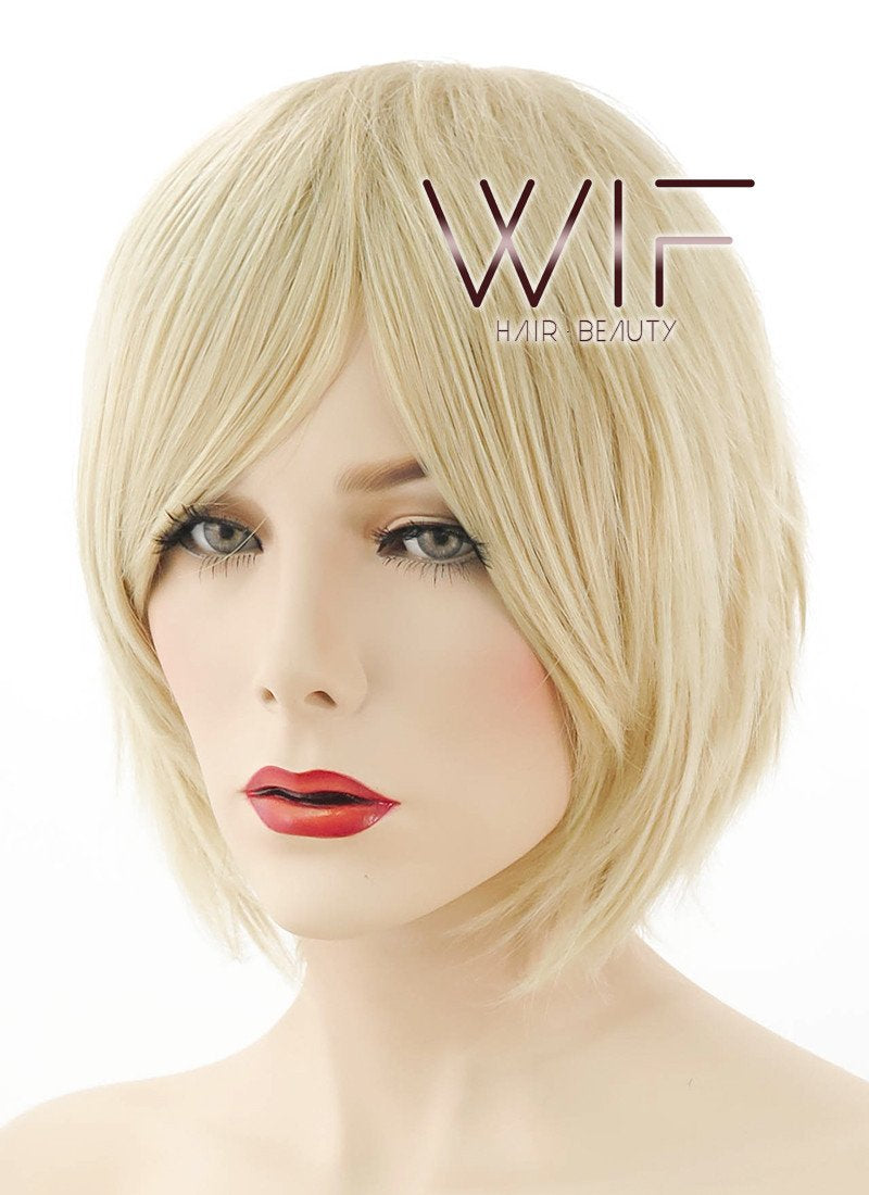 12" Short Layered Blonde Fashion Synthetic Hair Wig LQ14