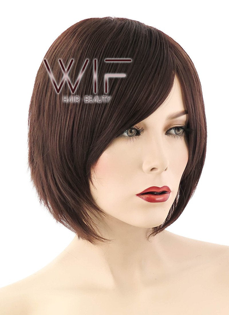 12" Straight Brown Synthetic Wig LQ152