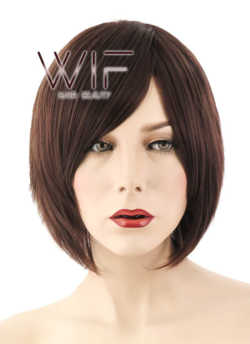 12" Straight Brown Synthetic Wig LQ152