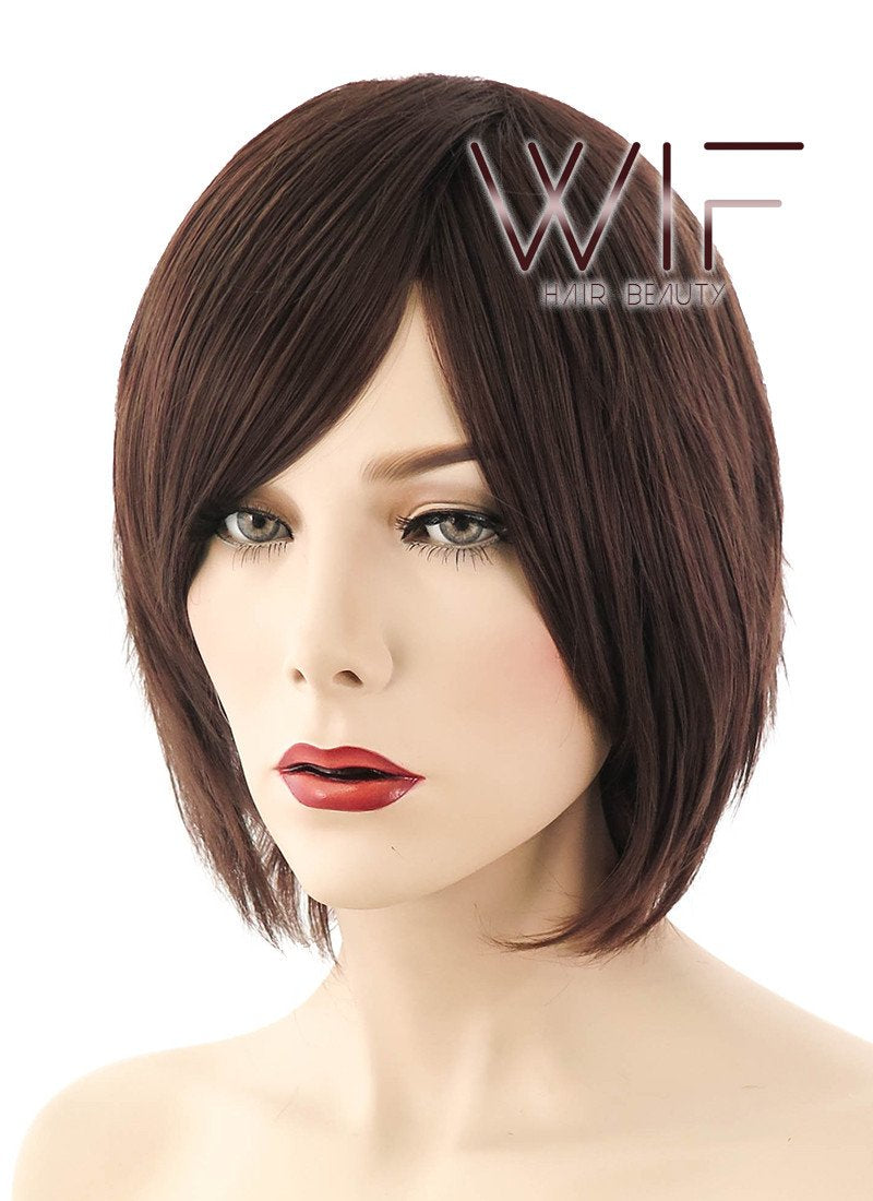 12" Straight Brown Synthetic Wig LQ152