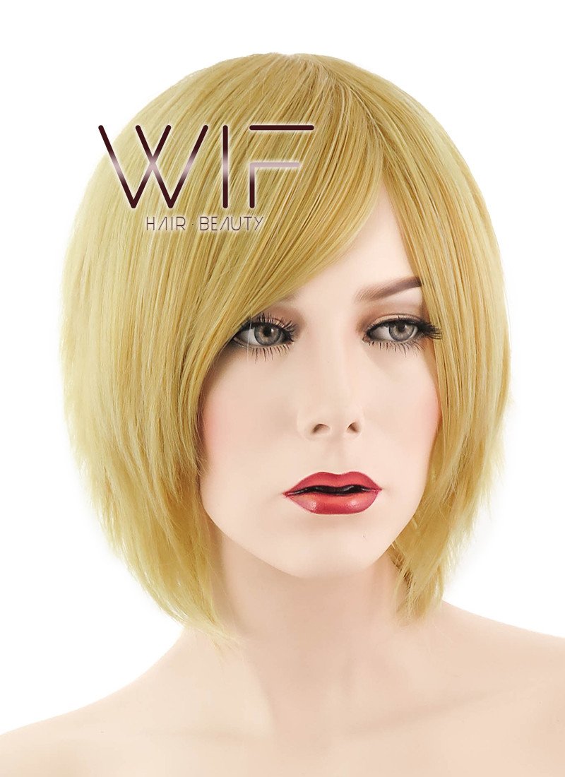 12" Short Layered White Fashion Synthetic Hair Wig LQ174