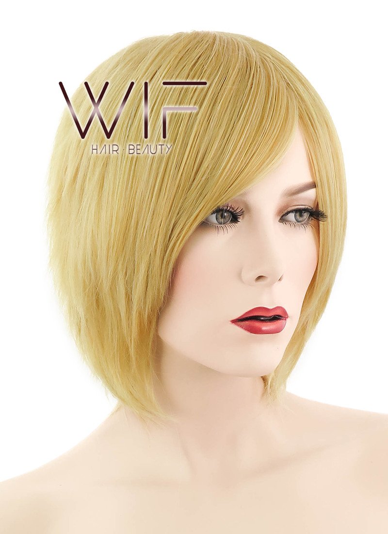 12" Short Layered White Fashion Synthetic Hair Wig LQ174