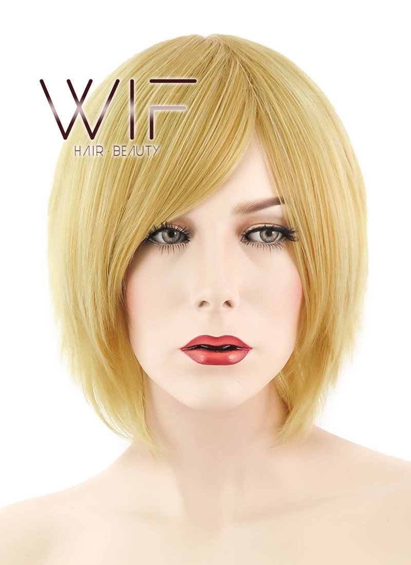 12" Short Layered White Fashion Synthetic Hair Wig LQ174