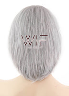 12" Straight Light Grey Synthetic Wig LQ23