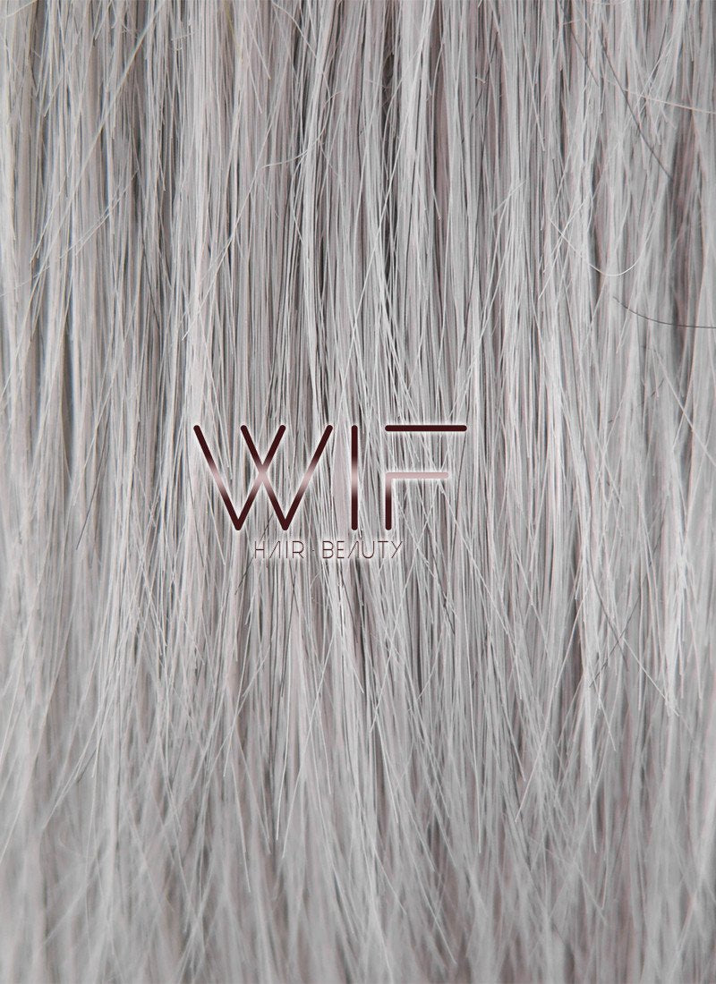 12" Straight Light Grey Synthetic Wig LQ23