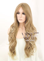 30" Long Curly Mixed Blonde Fashion Synthetic Hair Wig MB136