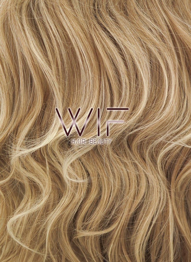 30" Long Curly Mixed Blonde Fashion Synthetic Hair Wig MB136