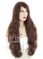 30" Wavy Chestnut Brown Synthetic Wig MB86