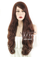 30" Wavy Chestnut Brown Synthetic Wig MB86