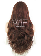 30" Wavy Chestnut Brown Synthetic Wig MB86