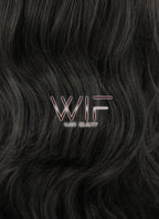 24" Heat Resistant Long Wavy Jet Black Fashion Hair Wig MS01