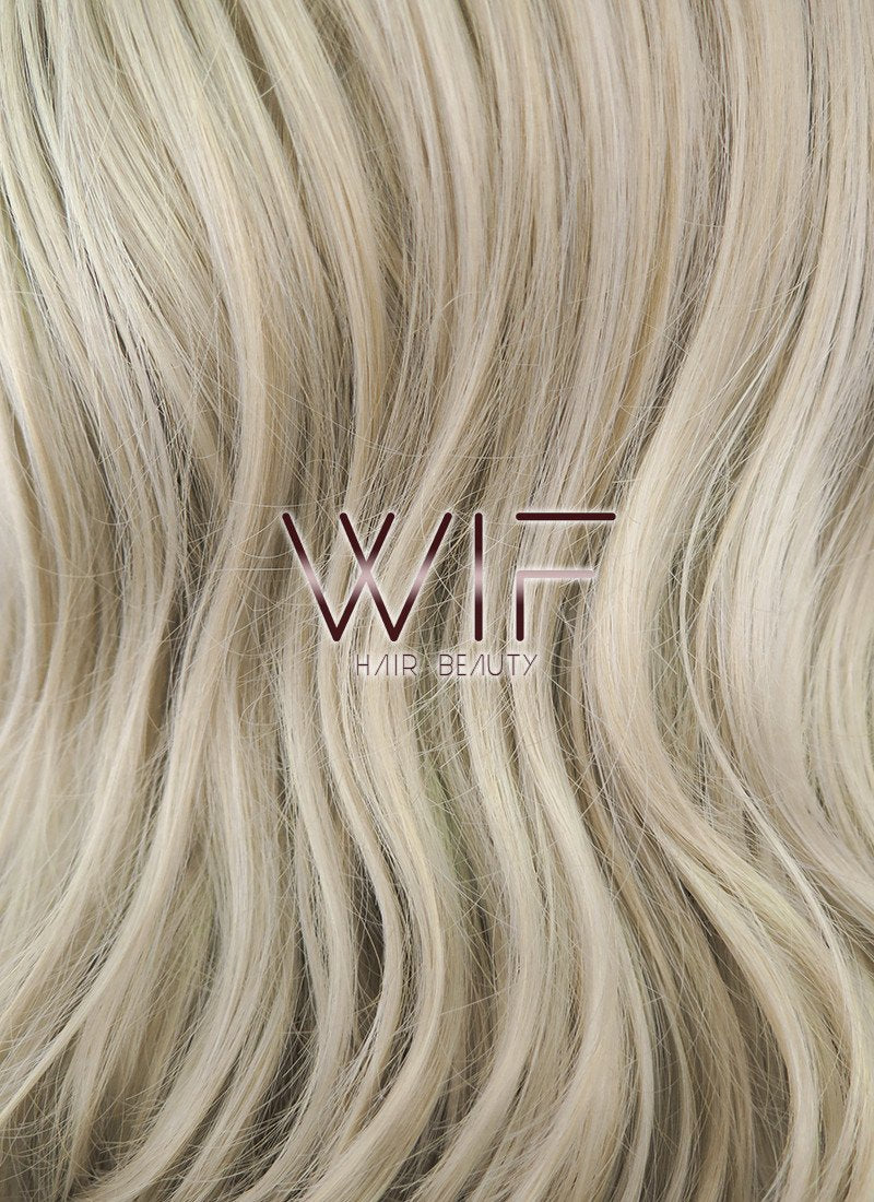 24" Wavy Ash Blonde Synthetic Wig MS149
