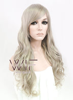 24" Wavy Ash Blonde Synthetic Wig MS149