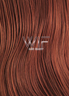 24" Wavy Brownish Orange Synthetic Wig MS99