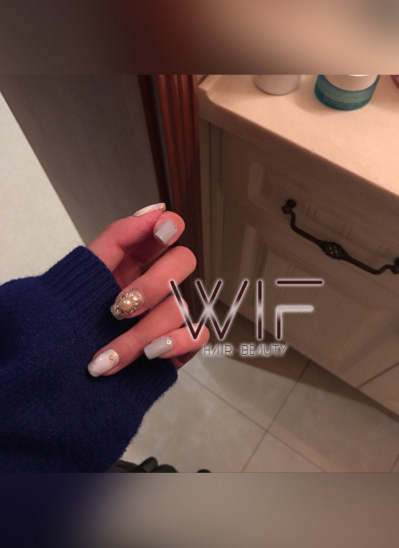 Matte Marbling False Nails NC001