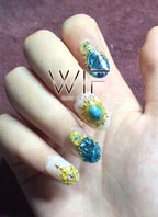 Shell Diamond False Nails NC022
