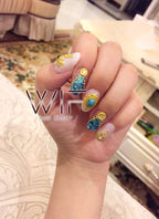 Shell Diamond False Nails NC022