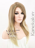 21" Straight Mixed Blonde Zig Zag Parting Synthetic Wig NW002
