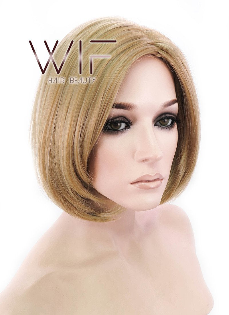 12" Straight Golden Blonde Synthetic Wig NW006