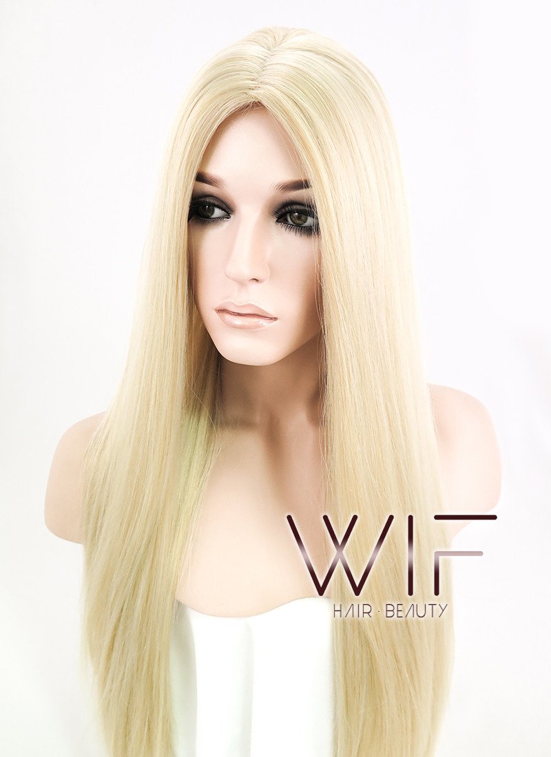 24" Straight Mixed Blonde Synthetic Wig NW007