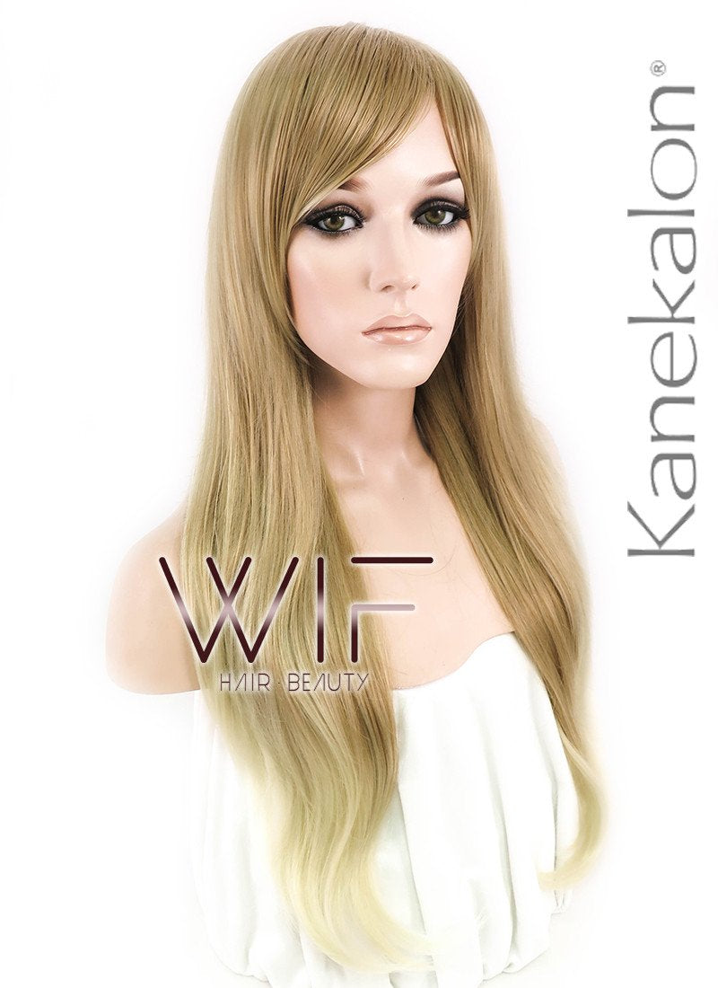 24" Wavy Mixed Blonde Synthetic Wig NW009