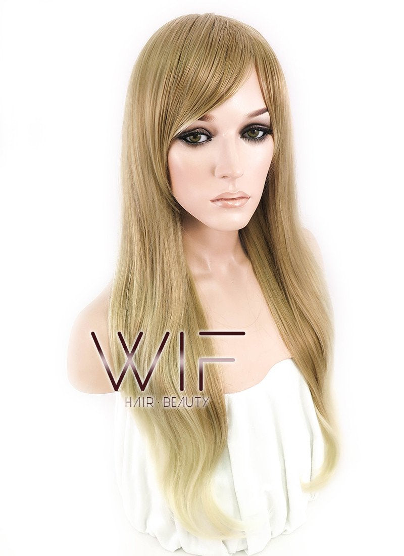 24" Wavy Mixed Blonde Synthetic Wig NW009