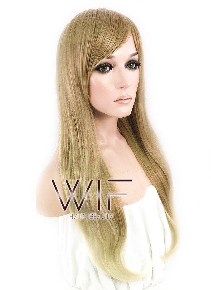 24" Wavy Mixed Blonde Synthetic Wig NW009