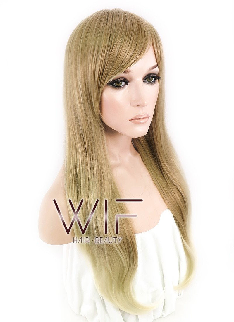 24" Wavy Mixed Blonde Synthetic Wig NW009
