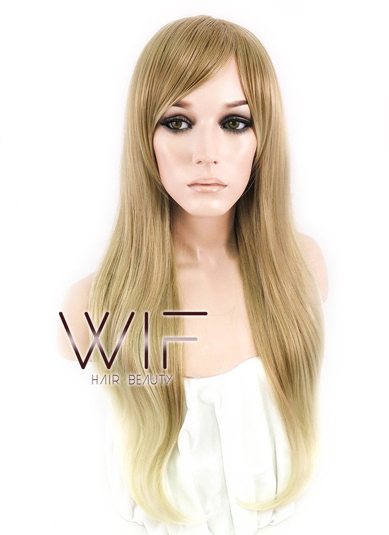 24" Wavy Mixed Blonde Synthetic Wig NW009