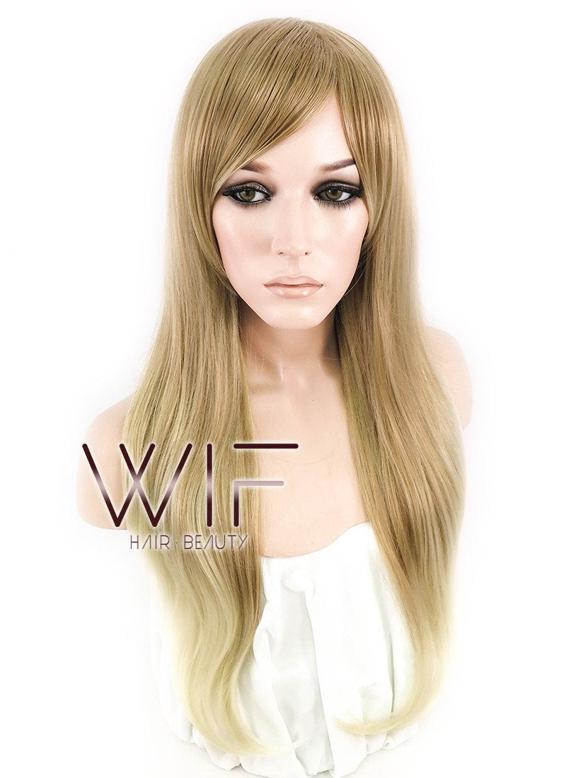 24" Wavy Mixed Blonde Synthetic Wig NW009