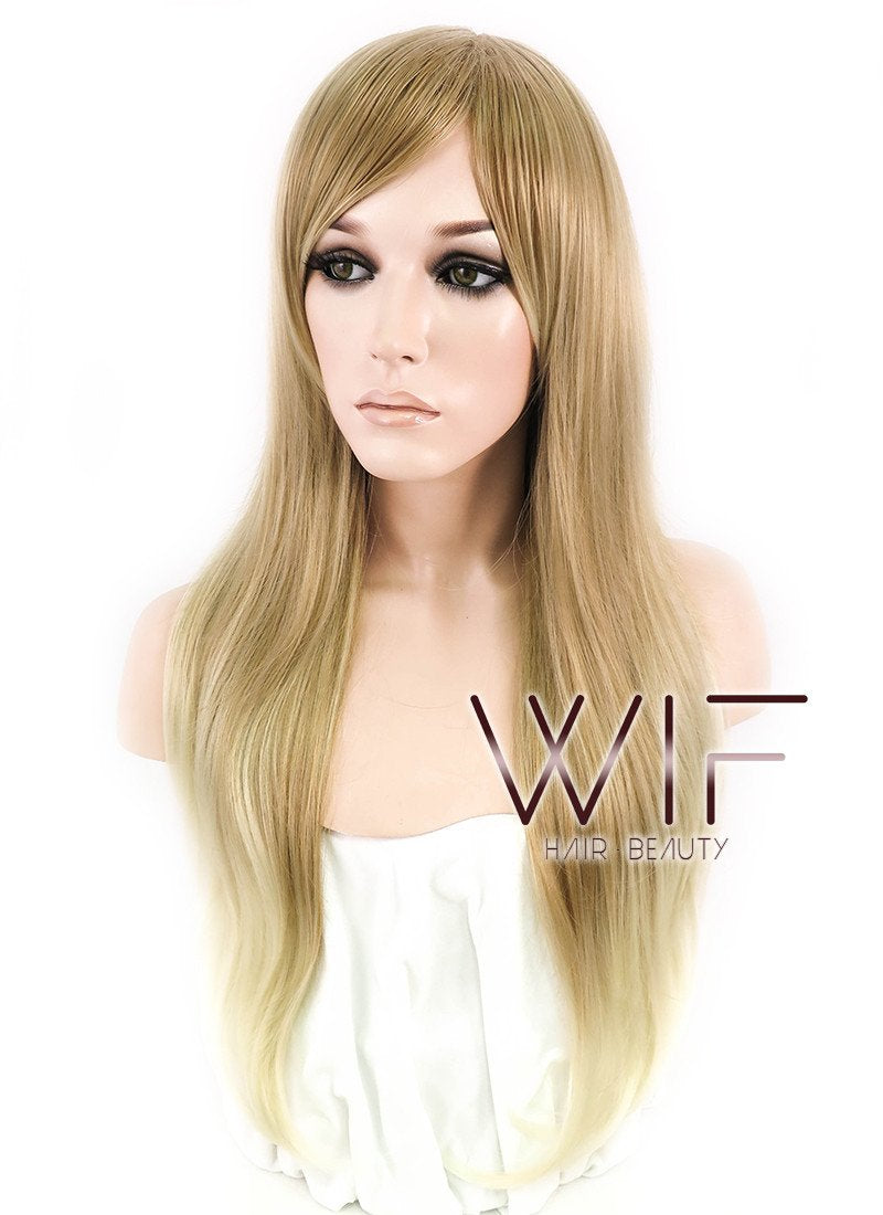 24" Wavy Mixed Blonde Synthetic Wig NW009