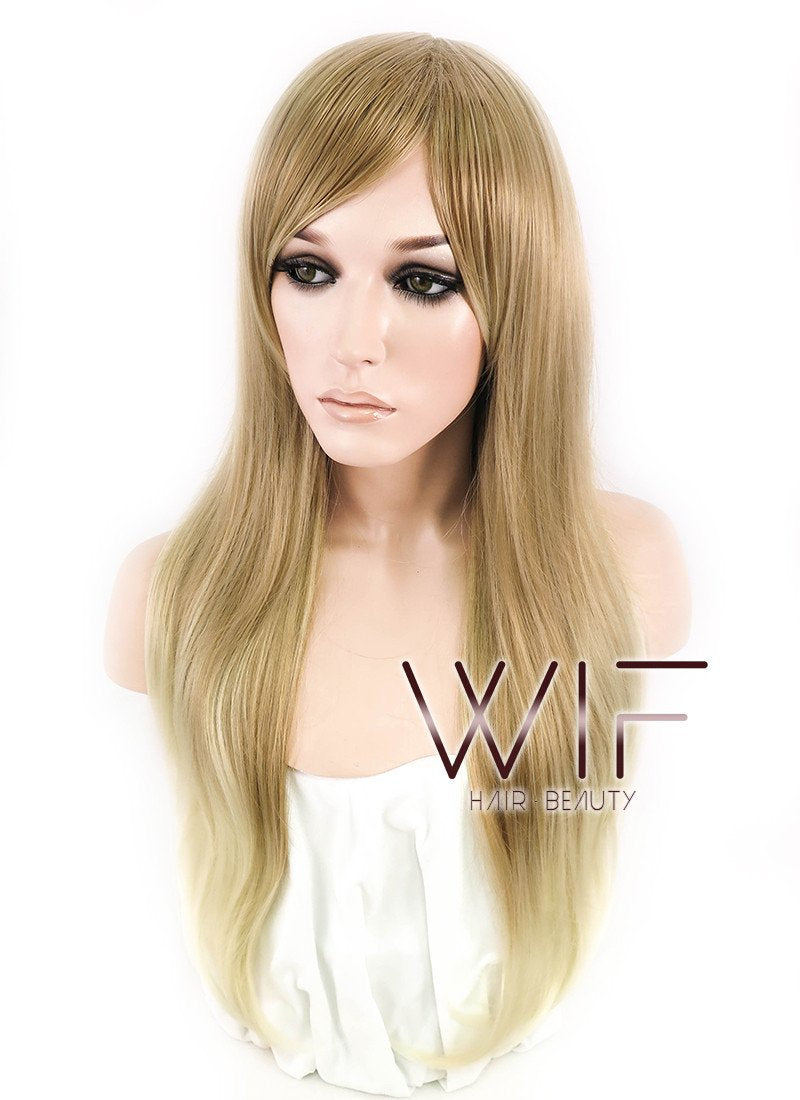 24" Wavy Mixed Blonde Synthetic Wig NW009