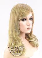 18" Wavy Mixed Blonde Synthetic Wig NW011