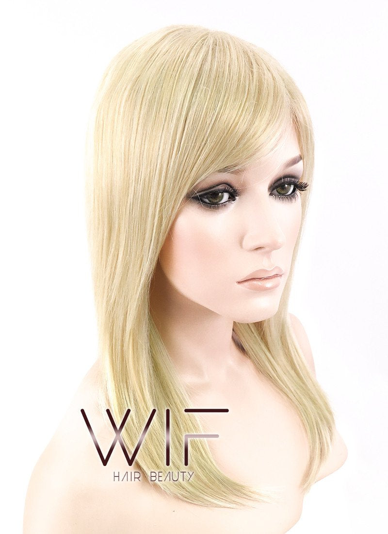 18" Straight Mixed Light Golden Blonde Synthetic Wig NW013