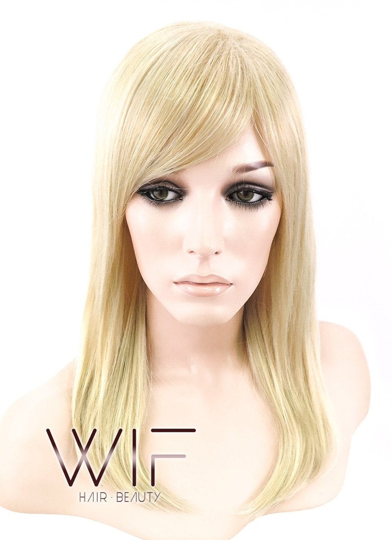 18" Straight Mixed Light Golden Blonde Synthetic Wig NW013