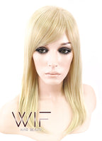 18" Straight Mixed Light Golden Blonde Synthetic Wig NW013