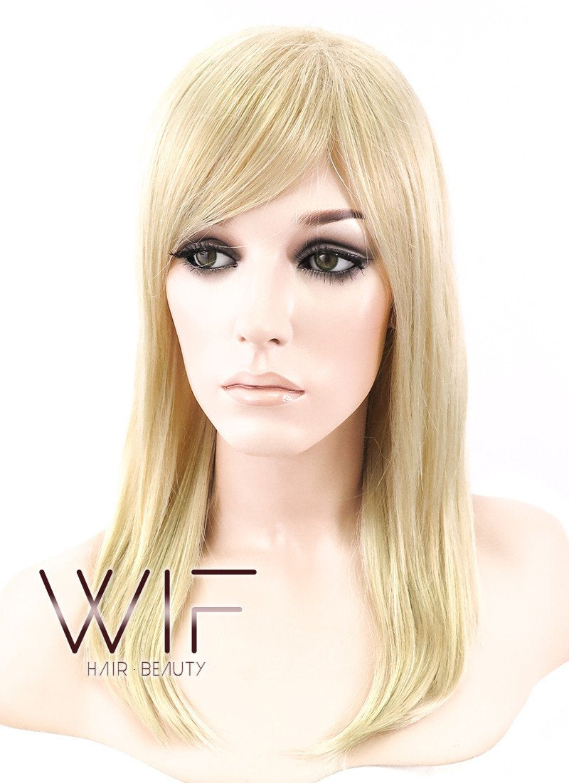 18" Straight Mixed Light Golden Blonde Synthetic Wig NW013