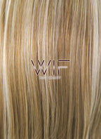 28" Wavy Pale Blonde Mixed Light Brown Synthetic Wig NW014