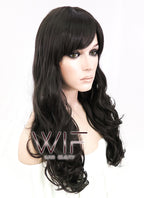 24" Wavy Dark Brown Synthetic Wig NW035