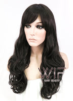 24" Wavy Dark Brown Synthetic Wig NW035