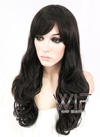 24" Wavy Dark Brown Synthetic Wig NW035