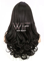 24" Wavy Dark Brown Synthetic Wig NW035