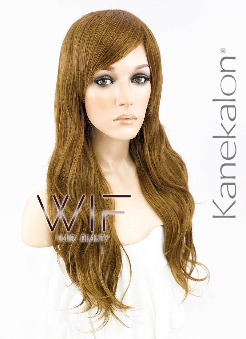 25" Wavy Chestnut Brown Synthetic Wig NW037