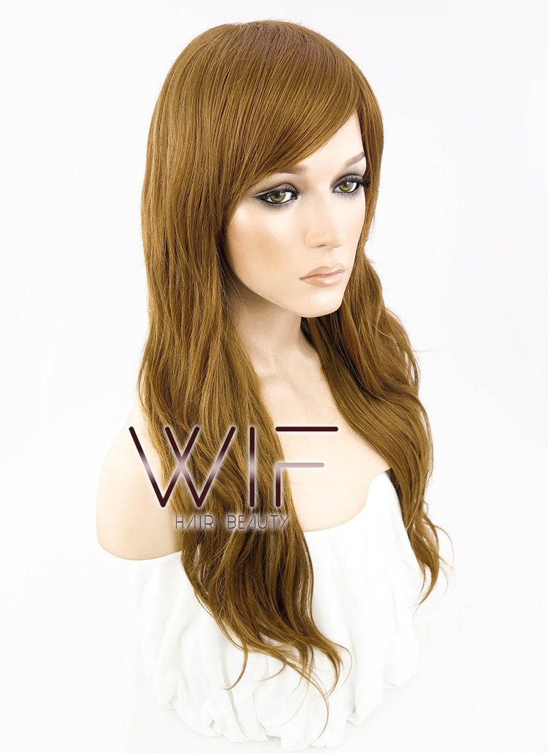 25" Wavy Chestnut Brown Synthetic Wig NW037