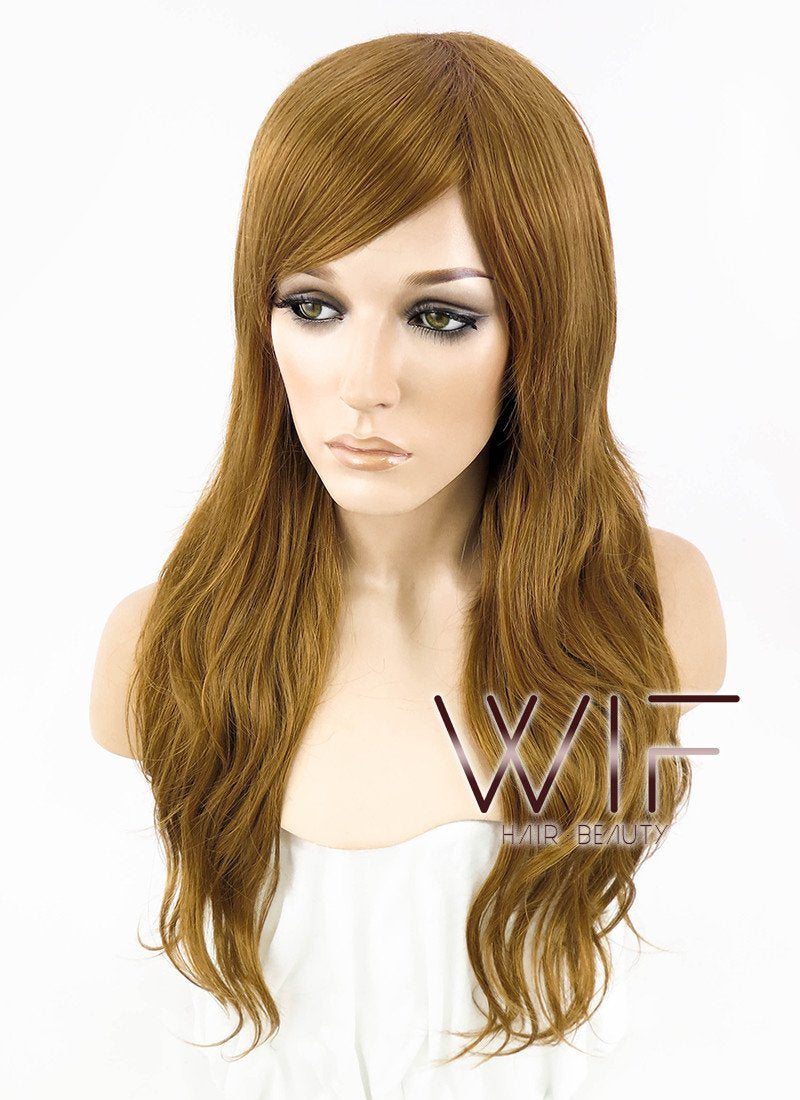 25" Wavy Chestnut Brown Synthetic Wig NW037
