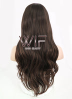 24" Wavy Mixed Brown Synthetic Wig NW040