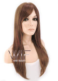 23" Straight Mixed Brown Synthetic Wig NW042