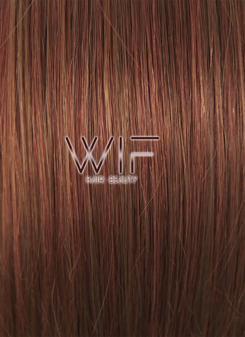 23" Straight Mixed Brown Synthetic Wig NW042